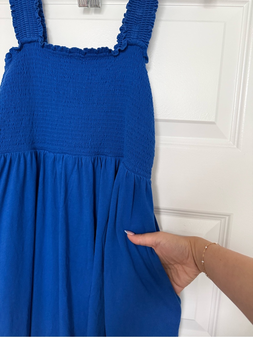 Old Navy Royal Blue Smocked-Strap - Picture 4 of 6